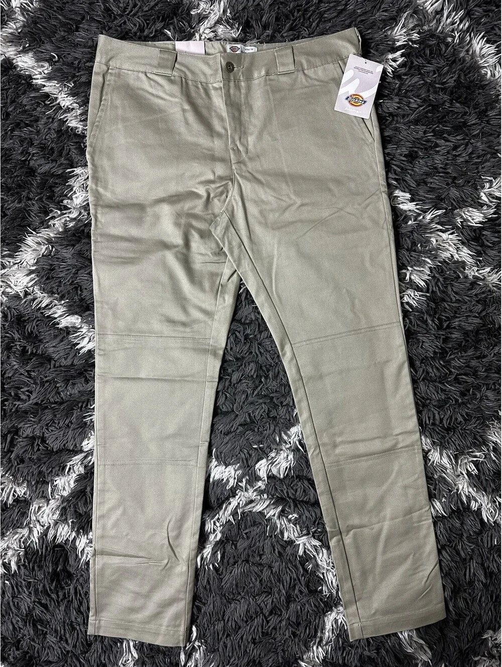 NWT Dickies Crafted for Women Size 12 Khaki Tan Slim Leg Work Pants Chinos